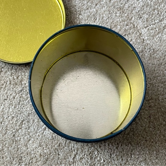 Vintage Princeton Popcorn Co Tin Metal Canister-Navy Blue/Orange-Small-Est 1885 - Picture 4 of 7